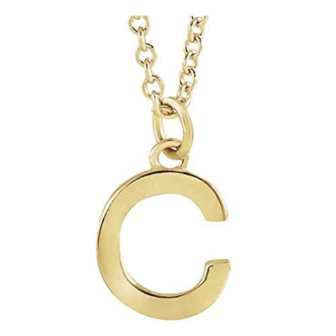 Alphabet C pendant in brass 